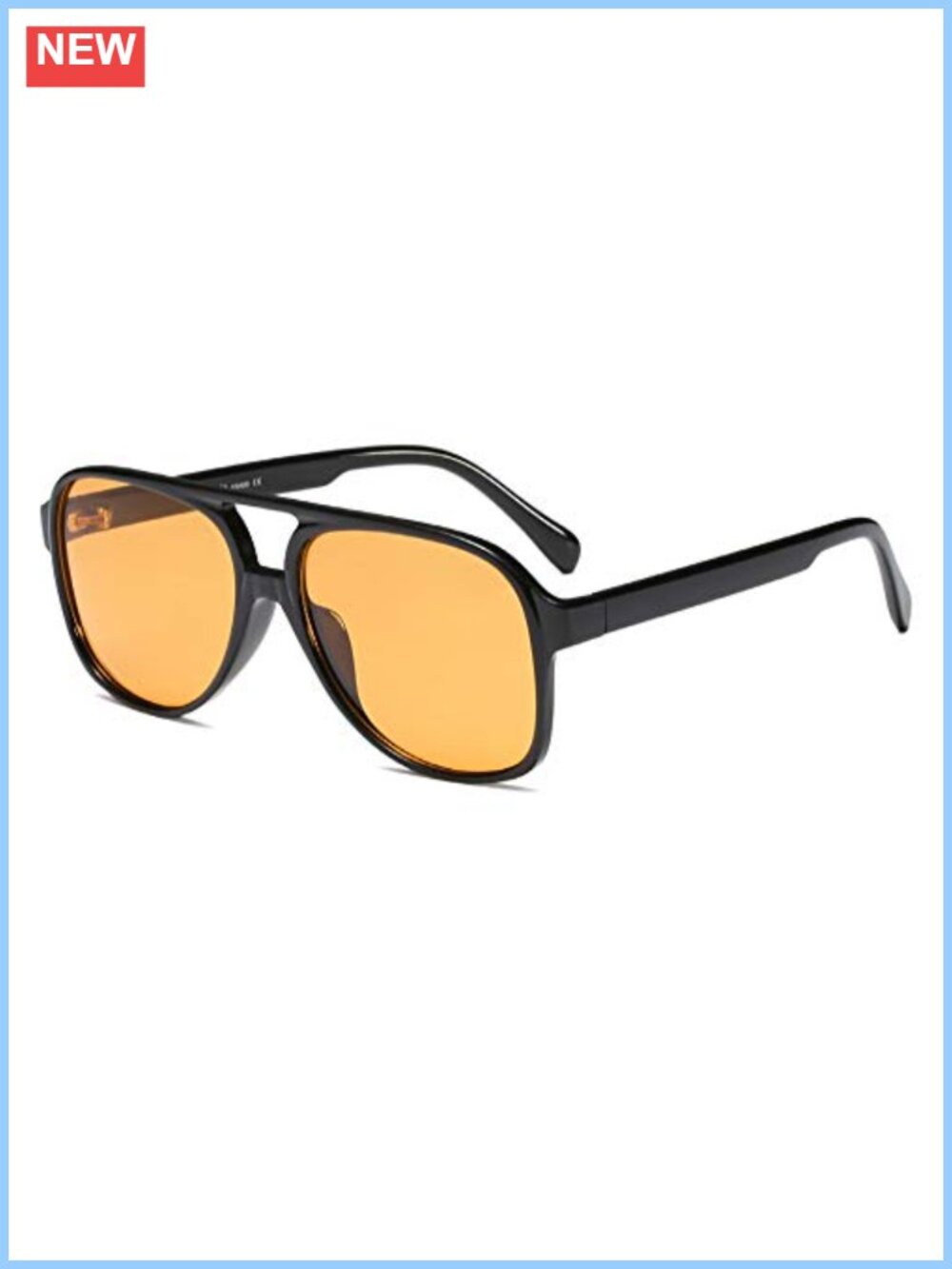 Vintage Retro 70s Square Aviator Sunglasses UV400 Unisex Oversized